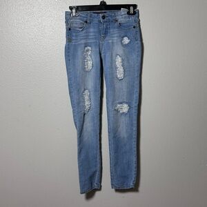 Lucky Brand Girls Kids Denim Ripped Jeans Zoe Jegging size 10.